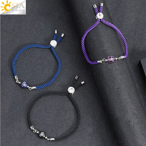 Adjustable Nylon Rope Bangle Natural Stone Crystal Letter a B <strong>C</strong> <strong>D</strong> <strong>E</strong> F G H I J K <strong>L</strong> M <strong>N</strong> <strong>O</strong> P Q <strong>R</strong> <strong>S</strong> <strong>T</strong> U V W X Y Z Bracelets Jewelry - Product Image 5