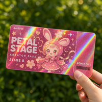 Billets de concert personnalisés découpés au laser pour l'entrée de Comic Con et d'Anime Expo, fabriqués sur mesure selon votre taille, votre logo et votre couleur, directement de l'usine