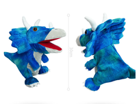 Marionnette à main en peluche pour bébé, dinosaure réaliste, marionnette à main en forme d'animal personnalisée