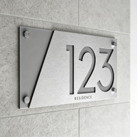 Plaque murale personnalisée pour hôpital ou clinique, numéro de porte en acier inoxydable brossé, lettres et chiffres en relief 3D