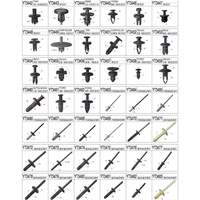 Clips de fixation en plastique pour garnitures de carrosserie automobile, attaches de porte, panneaux de garniture et pare-chocs