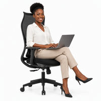 Chaise de bureau exécutive ergonomique 2208 à dossier haut, réglable, design classique, pour l'école