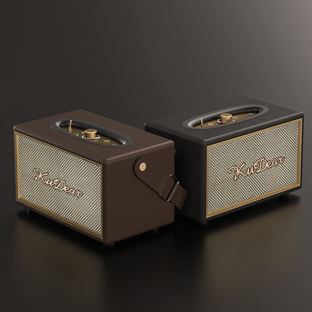 Factory Direct S6 Retro Leather Speaker with Memory Card Support for Home Theatre Outdoor & Party Use