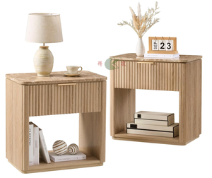 Comodino Moderno Minimalista <span class=keywords><strong>per</strong></span> Camera da Letto, Mobile Multifunzionale con Vano Portaoggetti - Product Image 4