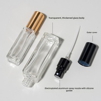 Flacons de parfum carrés en verre 3ml/5ml/10ml/20ml/30ml avec vaporisateur pour échantillonnage et portionnement de parfum