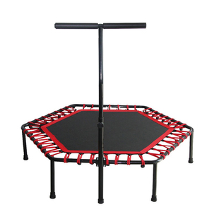 Mini <span class=keywords><strong>trampoline</strong></span> d'exercice d'usine OEM de qualité supérieure <span class=keywords><strong>Trampoline</strong></span> de fitness rond de 50 pouces avec poignée - Product Image 1
