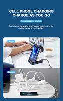 Support de chargeur sans fil 3 en 1 15W, Station de charge rapide sans fil à Induction magnétique pour 13 Apple