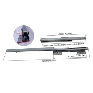3 Fold Extension Undermount Kitchen Basket Soft Closing 400mm Bottom Basket <b>Slide</b> - Product Image 3