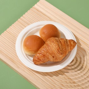 Fabrik Großhandel Biologisch abbaubare Zuckerrohr Bagasse Papiers chale Mikrowellen geeignete Serviert eller für Camping - Product Image 4