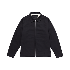 Custom Clothing Men's Women's Varsity <b>Jacket</b> Short Zipper Solid Color Black Canvas Casual Winter Eco-Friendly Windproof - Product Image 1