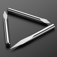HUHAO 3.175mm précis 3faces carbure V Bit gravure Bit Cnc routeur Cutter sharp v Bits 4583