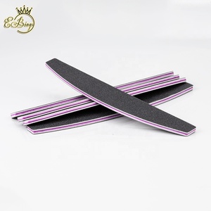 Papel de <span class=keywords><strong>Lija</strong></span> Importado Negro Lavable de Alta Calidad 80/100/180 #   Limas Profesionales Personalizadas con Logotipo Personalizado Grit Half Moon <span class=keywords><strong>para</strong></span> <span class=keywords><strong>Uñas</strong></span> - Product Image 5
