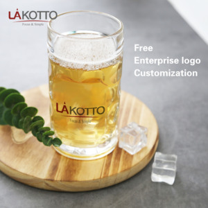 550ml Hot Bán thanh cốc với Logo sử dụng cao và mỏng nhà máy trực tiếp tùy chỉnh bia cốc thủy tinh với xử lý cho bán buôn - Product Image 4