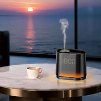 Diffuseur d'arômes intelligent avec horloge, affichage unique, design de table en plastique, sans eau, pour huiles essentielles, système biphasique 1 an pour maison et hôtel