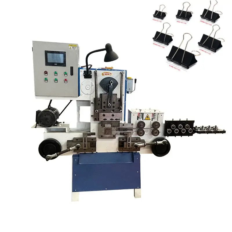 까만 바인더 클립을 위한 철사 구부리는 기계