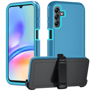 Pour <span class=keywords><strong>Samsung</strong></span> A05s A 15 A25, étui de téléphone lourd 3-en-1 antichoc défenseur pince arrière étui de protection complet - Product Image 2