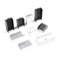 Pendingin aluminium dengan pin TO-220/7805/7812 15*10*16/20/25/30/35mm BARU