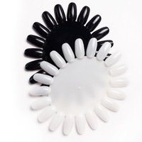 Vente en gros 10 pièces/sac forme ovale ongles nuancier conseils tableau d'affichage pour vernis Gel Art travail spectacle faux ongles fournitures de pratique