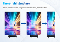Affiche LED d'intérieur P1.86 P2 P2.5, écran LED pliable à 3 côtés, écran LED pliable pour magasin de bijoux