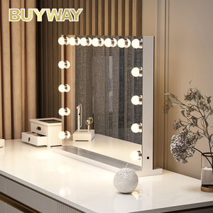 Tabletop mỹ phẩm gương với LED ánh sáng gương trang điểm gương với bóng đèn 58x46cm Type-C USB sạc CE chứng nhận tùy chỉnh gương - Product Image 1