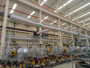 Buding Ligero Juego rápido Conductos de <span class=keywords><strong>Aire</strong></span> <span class=keywords><strong>Acondicionado</strong></span> Industrial Lavable <span class=keywords><strong>Textil</strong></span> Sistema HVAC Flexible Gimnasio Conducto de ventilación Calcetines - Product Image 2