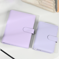 Moderner PU-Leder A5 Ringbuch-Einband mit Kartenfächern Nachfüllbarer 6-Ring Planer Organizer für Büro & Schule
