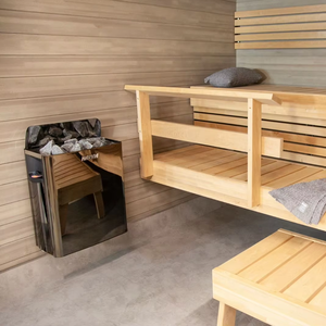 Four à sauna électrique mural <span class=keywords><strong>Harvia</strong></span> en acier inoxydable pour sauna sec, 4,5W 6KW 9KW 220V, modèle Blacksteel, équipement de sauna - Product Image 1