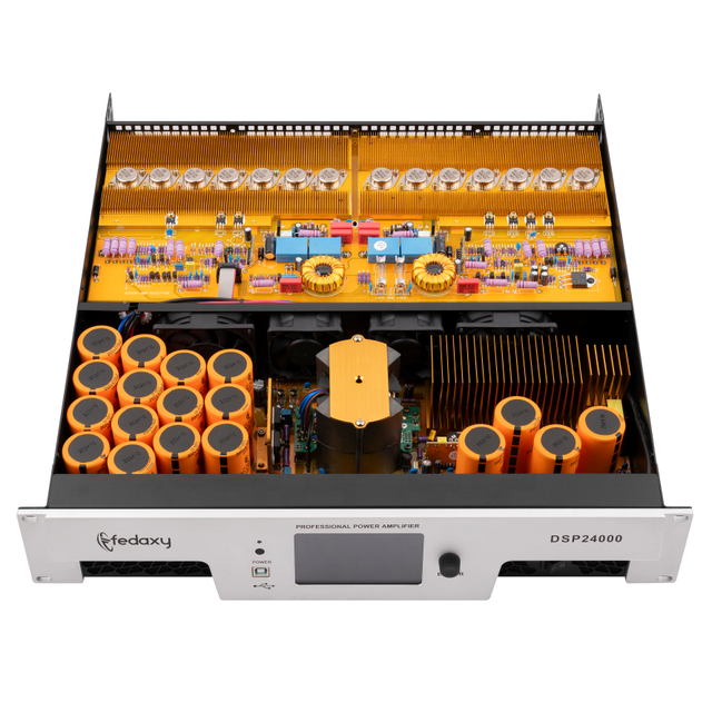 Auto Amplifier 2Channel 2400Watts Class SMP DSP 2U Active Speaker Made in China Power Amplifier Audio