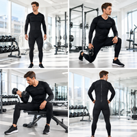 Combinaison intégrale en silicone pour homme, machine d'électrostimulation EMS, combinaison EMS sèche avec boîtier d'alimentation