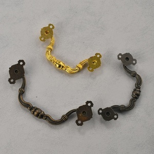 European-Style Bronze-Finish Hardware Pull No-Drill Vintage <strong>Small</strong> <strong>Drawer</strong> Pull for Dresser Kitchen on <strong>Small</strong> Wooden Box Packaging - Product Image 6