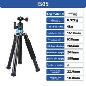 Trípode Compacto Ligero de Aleación de Aluminio <span class=keywords><strong>BENRO</strong></span> IS05 para Cámara DSLR, Teléfono Móvil, Fotografía sin Espejo, Portátil, para Viajes y Selfies - Product Image 6