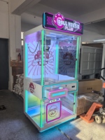 Machine à griffes d'arcade à monnayeur, attrapeur de peluches avec son réaliste, construction métallique, versions espagnole et japonaise, pour divertissement familial