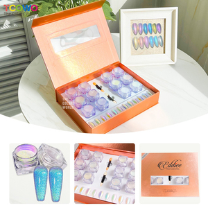 Set di Pigmenti Diamantati Aurora Cangiante per Nail Art, Kit Polvere Cromata Camaleonte per Unghie - Product Image 5