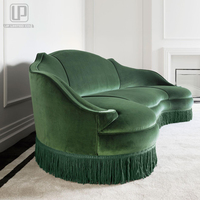 Ensemble de canapés classiques de haute qualité avec tissu en velours Meubles de salon Fauteuil Banquette de loisirs simple
