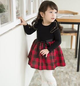 Supplier Spring Party Pattern Free Ivory Knee-Length <b>Polyester</b>/Cotton Long Sleeve Girl Dresses for Children - Product Image 4