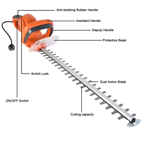 Taille-haie électrique industriel Vertax 650W à double lame, poignée rotative pour un aménagement paysager puissant des <span class=keywords><strong>arbustes</strong></span> - Product Image 2