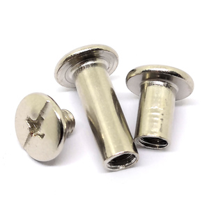 Hot Bán Tùy Chỉnh Chicago Vít Nhôm M2 * 4Mm 5Mm 8Mm Thắt Lưng Da Đinh Tán Ràng Buộc Đồng Nam Để Nữ Chicago Vít - Product Image 5