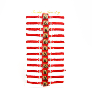 Bán buôn <span class=keywords><strong>2025</strong></span> thiết kế mới Trinh Nữ Mary trẻ em thời trang khu bảo tồn Vòng đeo tay may mắn chuỗi Màu Đỏ dệt vòng đeo tay cho Christian Tôn Giáo - Product Image 2