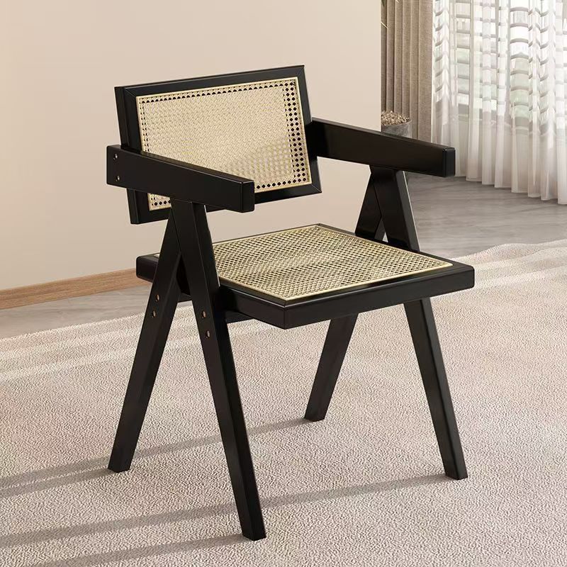 Modello di lusso nero - seduta in vimini - 4 cm