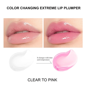 Nuevo Brillo Labial Extremo Hidratante, Sabor Fresa, Color Cambiante a Rosa, con Etiqueta Privada - Product Image 4