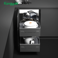 Kangyale Panier d'angle moderne rotatif, plateau tournant Lazy Susan, rangement coulissant pour placard de cuisine d'angle coudé