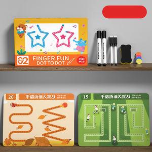 <span class=keywords><strong>2024</strong></span> nuevo juguete educativo para niños pequeños escritura educativa reutilizable borrable escritura a mano calco control Tarjeta de entrenamiento libros niños - Product Image 2