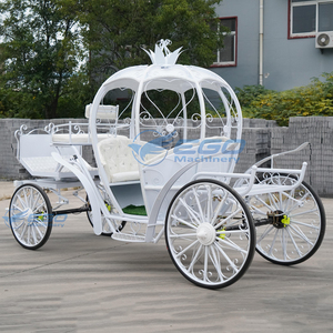 Wedding Horse Carriage Luxury Classical Pumpkin Horse Wagon Luxury Wedding Carriage Special Transport Electric Horse Carriage - Product Image 1