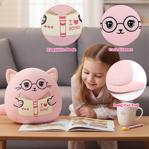 Peluche de haute qualité Chat Ami du <span class=keywords><strong>Livre</strong></span> pour les bibliophiles, étudiants, cadeau de remise de diplôme, décoration d'étagère de classe, Journée Mondiale du <span class=keywords><strong>Livre</strong></span> - Product Image 3