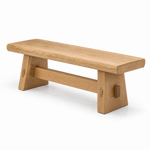 Comfortable Eco-Friendly Oak Hall <b>Bench</b> Garden Chair Saber <b>Legs</b>-Durable Waterproof Outdoor Furniture Restaurant Patio Use Solid - Product Image 2