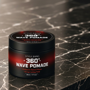 Pommade Coiffante 360 Wave OEM Marque Privée 86ml Fixation Forte Formule Personnalisée Logo Emballage Vente en Gros Fabricant Soins des Cheveux Ondulés - Product Image 1