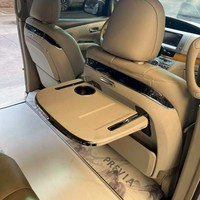 Meja Lipat untuk Kursi Belakang Toyota Estima Previa Tarago ACR50, Meja Kerja Laptop, Meja Makan, Pengisi Daya Nirkabel, Tempat Cangkir