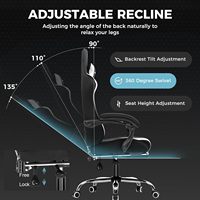 Chaise de jeu ALINUNU personnalisée avec blocs de couleur, repose-pieds et soutien lombaire, chaise d'ordinateur avec rotation à 360° °   Chaise de jeu rotative