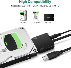 Cable adaptador de disco duro <span class=keywords><strong>SATA</strong></span> 3 a <span class=keywords><strong>USB</strong></span> 3.0 de 15 pines para HDD y SSD de 2.5 pulgadas, cable convertidor de <span class=keywords><strong>USB</strong></span> a <span class=keywords><strong>SATA</strong></span> - Product Image 3