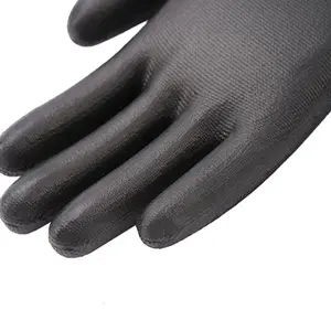 Pu Coated Safety Work Gloves Garden Grip Mens Builders Mechanic 13 Gauged Nylon Breathable Industrial Anti-slip Hand Gloves